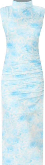 Women's Jersey Mock Neck Maxi Dress