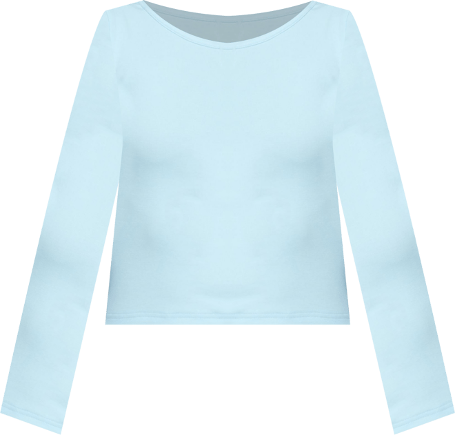 Women's Contrast Layered Look Long Sleeve T Shirt