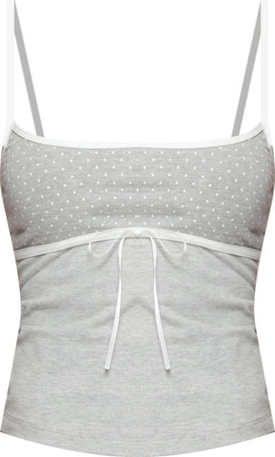Women's Rhoda Contrast Polka Dot Tank Top