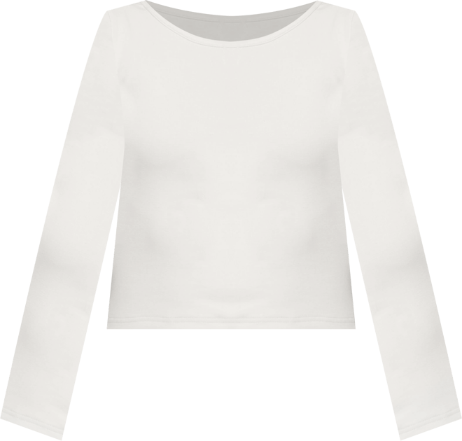 Womens Semi Sheer Long Sleeve Top