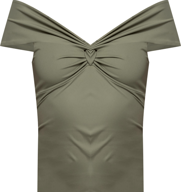 Womens Twisted Front Off Shoulder Top