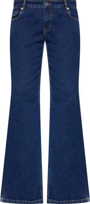 Women's Airbrushed Low Rise Flared Jeans