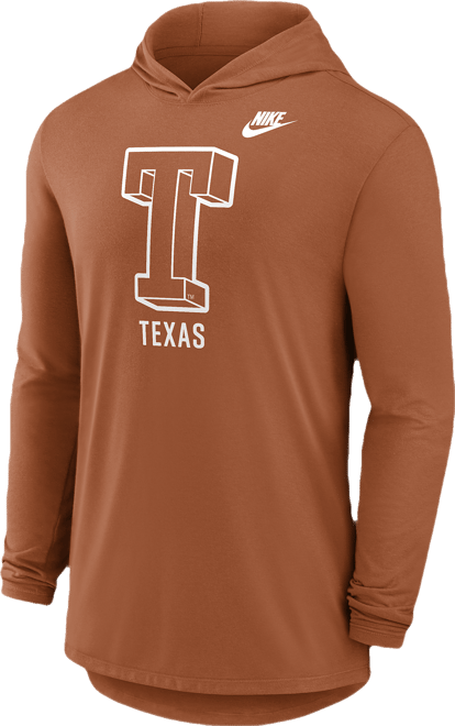 Texas Legacy Playera de manga larga universitaria Nike Dri-FIT con gorro para hombre