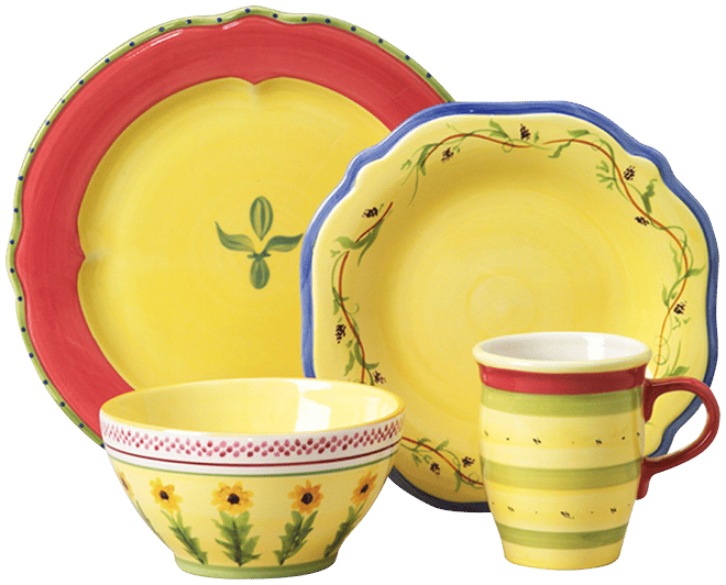 Pfaltzgraff® Bumblebee Yellow 16-Piece Dinnerware Round 