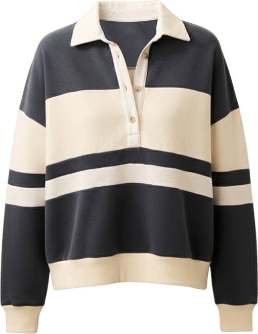 High Standard Fleece Rugby - Retro Moon | Faherty Brand