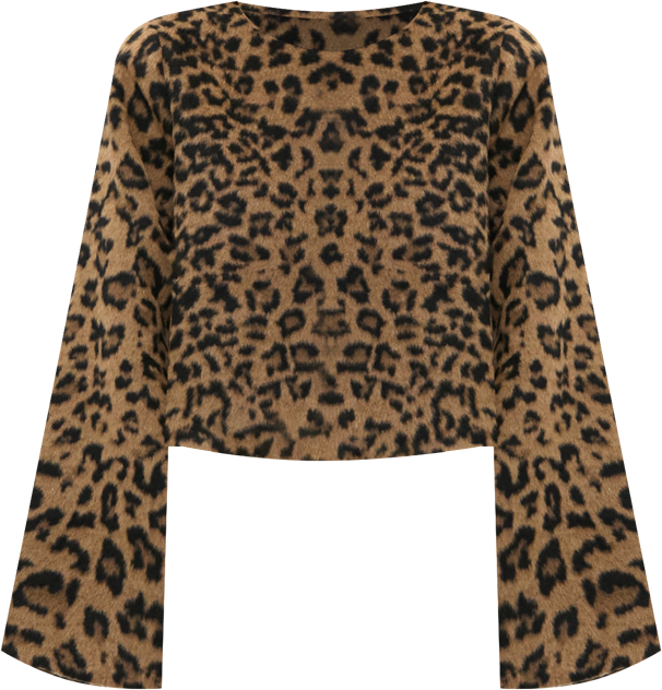 Leopard Brushed Wool Meg Mini Skirt