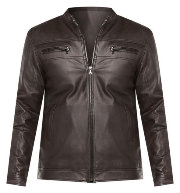 Big & Tall Vintage Leather Leather Racer Jacket