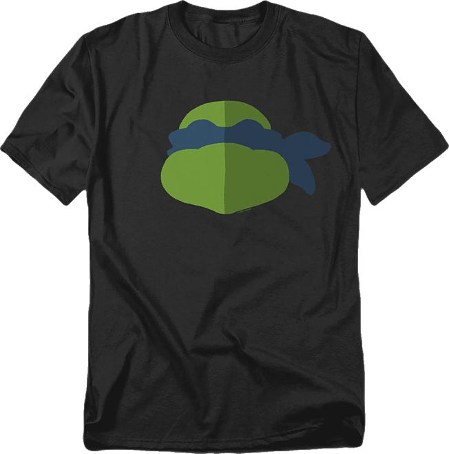 Logovision Men's Tmnt Leo Face T-Shirt