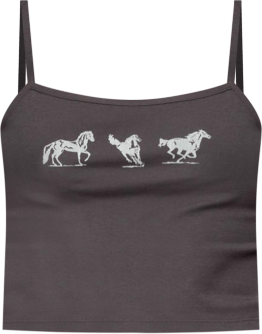 Womens Wild Horses Graphic Tank Top