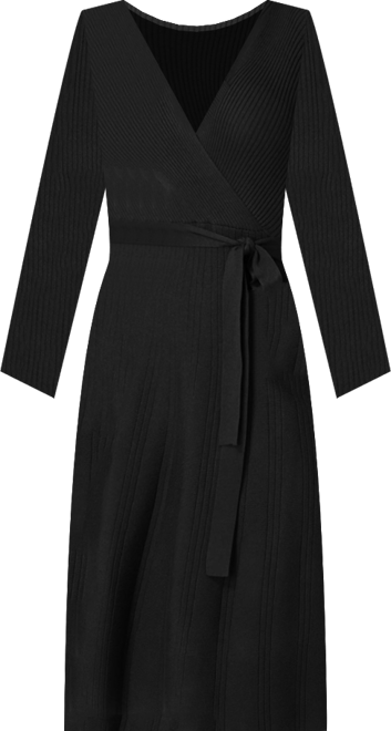 Women's Fit and Flare Midi Sweater Dress