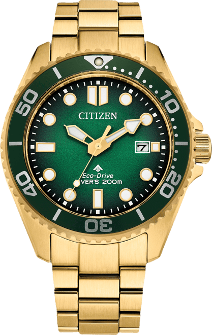 Men's Eco-Drive Promaster Dive Gold-Tone Stainless Steel Bracelet Watch, 41mm