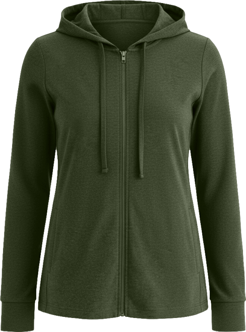Petite Zip-Front Long-Sleeve Hoodie, Created for Macy's