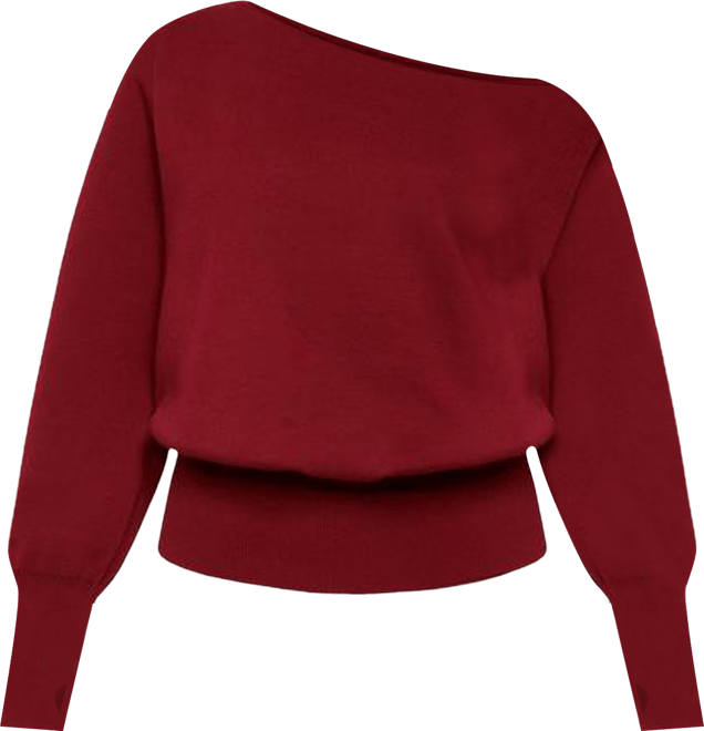 Womens Off Shoulder Oversized Sweater