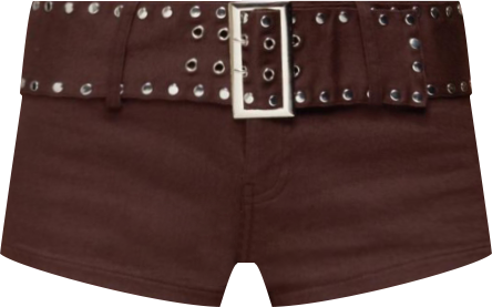 Women's Studded Belt Denim Micro Shorts