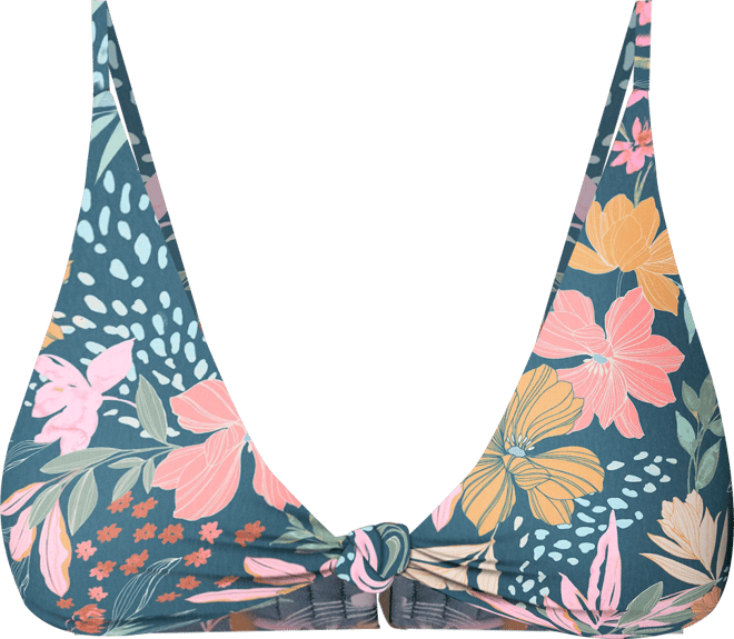 Women's Mila Floral Pismo Knot-Front Bikini Top