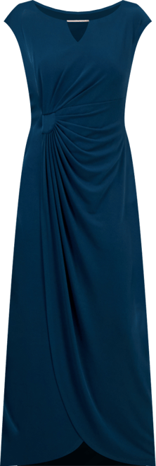 Women's Rhinestone-Embellished Drape-Front Dress