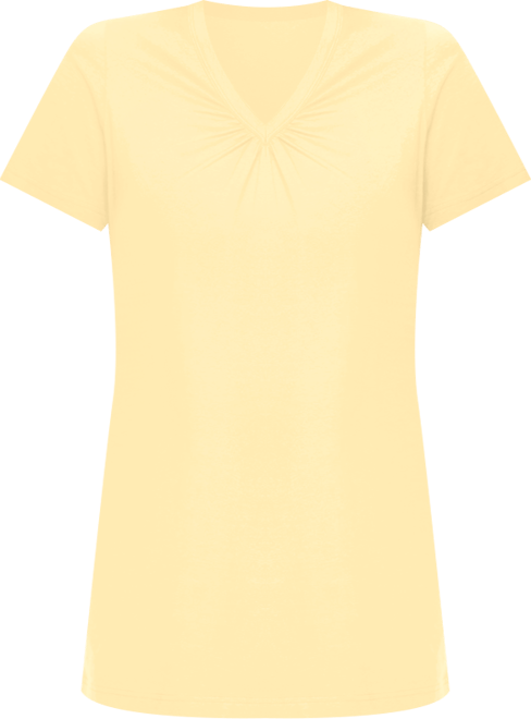 Plus Size Within Perfect Short-Sleeve Shirred V-Neck Tunic