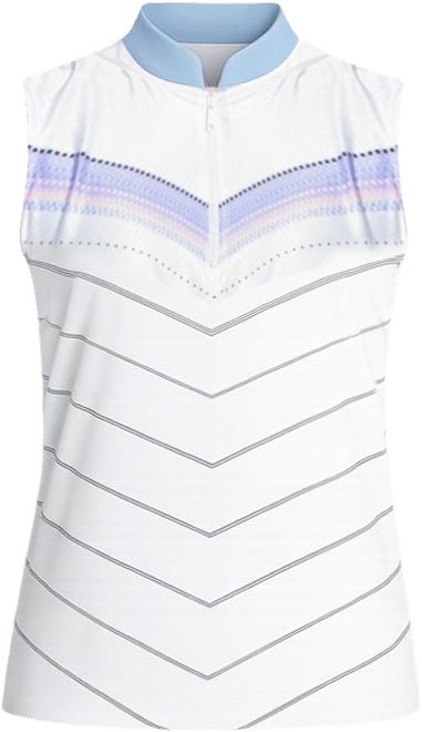 Lavender Love Chevron Zip Womens Golf Tank
