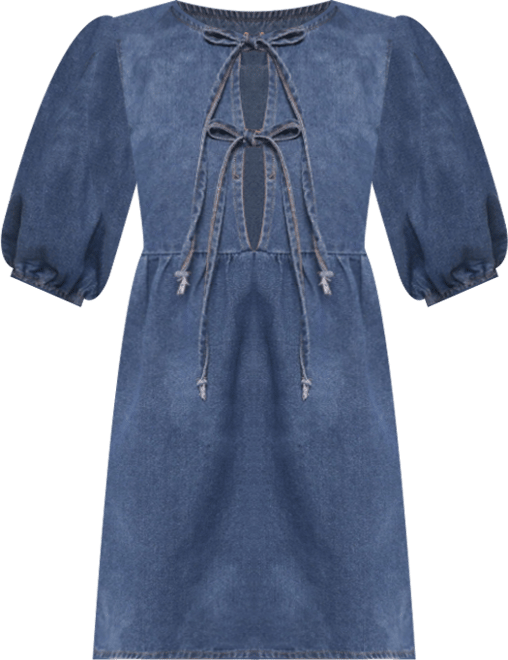 Women's Romana Tie Front Mini Dress