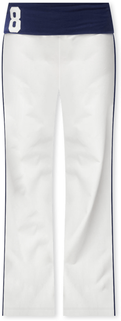 Women's 8 Contrast Fold Over Wide Leg Pants