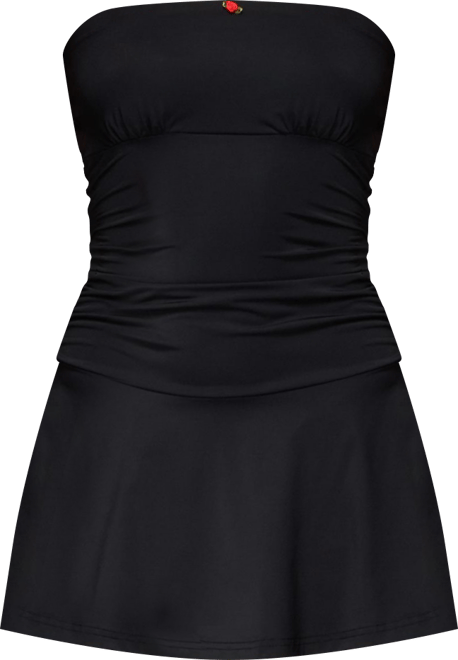 Womens Evonna Strapless Flared Romper