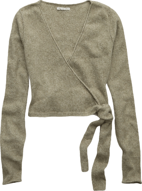 AE Whoa So Soft Ballet Wrap Sweater Top