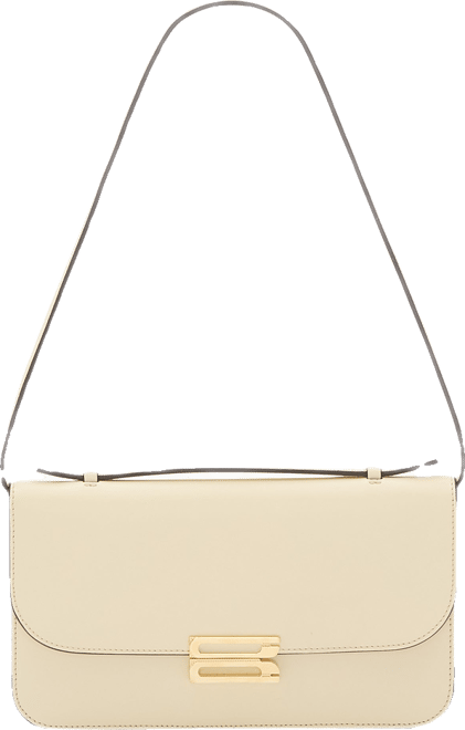 Dorian Pochette In Ivory Smooth Leather