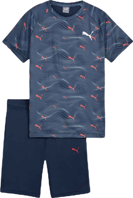 PUMA Matching Sets Big Kids' 2-Piece T-Shirt & Shorts Set