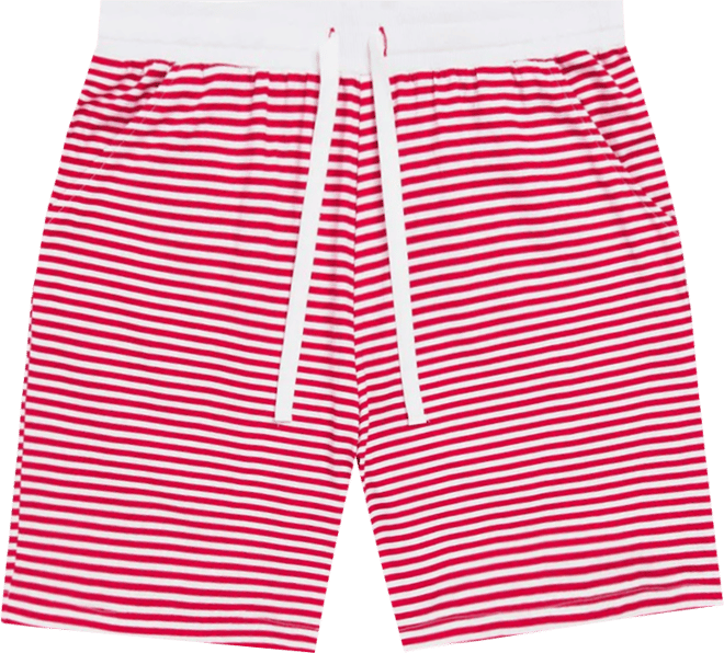 Men's Red Stripe Jersey Sleep Shorts