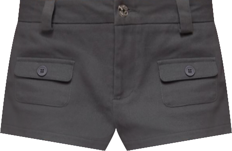 Womens Studded Belt Denim Micro Shorts