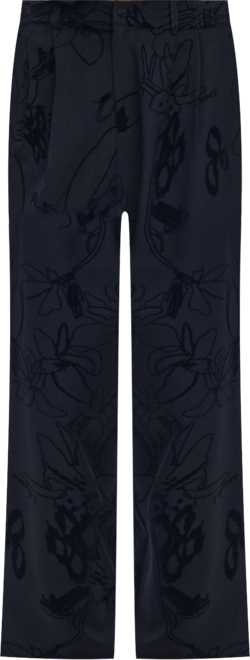 Women's Flocked floral pants