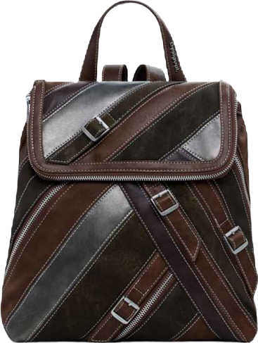 Women's Small backpack with straps and zippers