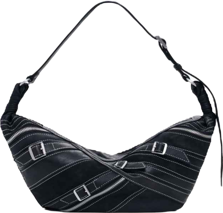 Women's Small faux leather bag with buckles