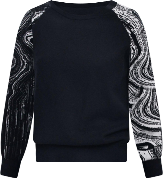 Women's Marbled sleeve sweater