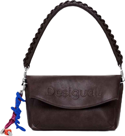 Women's Medium faux suede bag with 3D logo