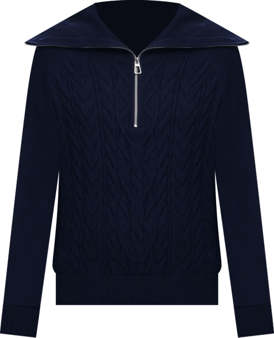 Women's Cable-knit sweater with zipper