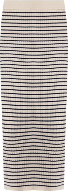 Women's Striped knit midi skirt