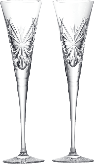 Winter Wonders Snowflakes Flutes, Set of 2