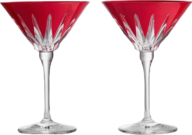 New Year Firework Martini Glasses, Set of 2