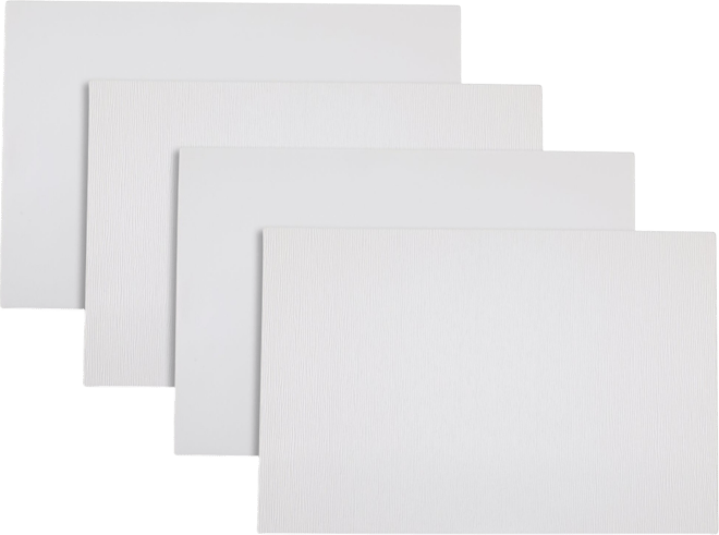 Ridges Reversible Premium Faux Leather 12" x 18" Rectangular Placemats Set of 4