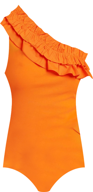 Women's Robin One Shoulder Bodysuit with Ruffle