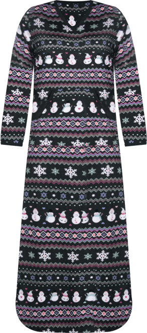 Women's Plus Size Long Printed Sleep Shirt