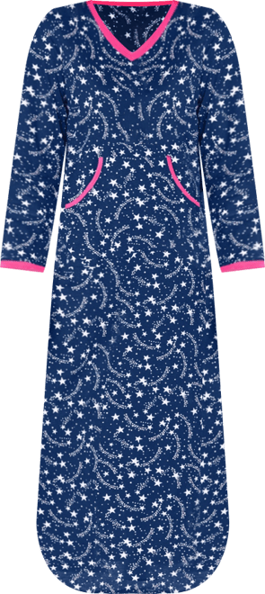 Women's Plus Size Long Printed Sleep Shirt