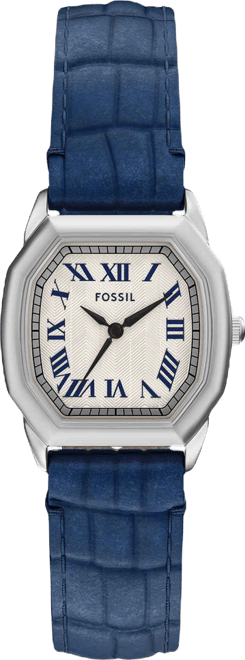 Women's Harlow Three-Hand Navy Croco Leather Watch, 27mm