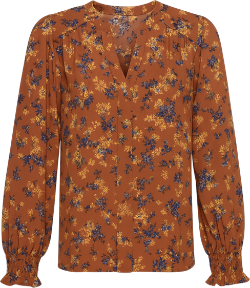 Women's Danika Pleated Peasant Long Sleeve Top