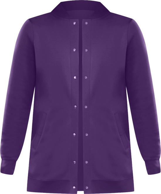 Plus Size Within Fleece Baseball Jacket