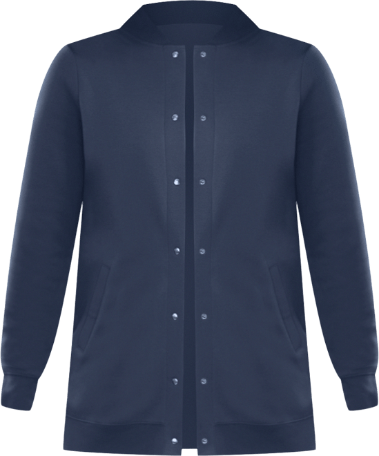 Plus Size Within Fleece Baseball Jacket