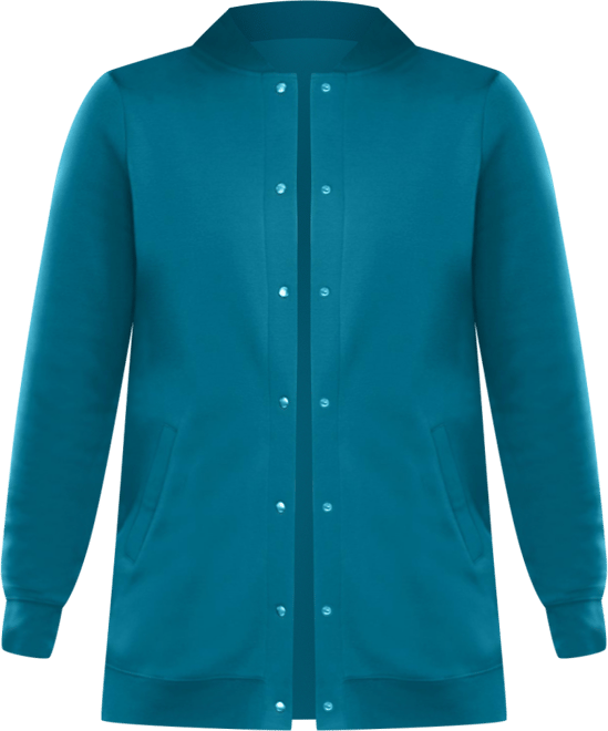 Plus Size Within Fleece Baseball Jacket