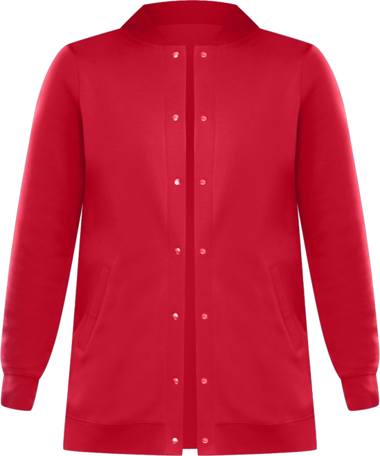 Plus Size Within Fleece Baseball Jacket