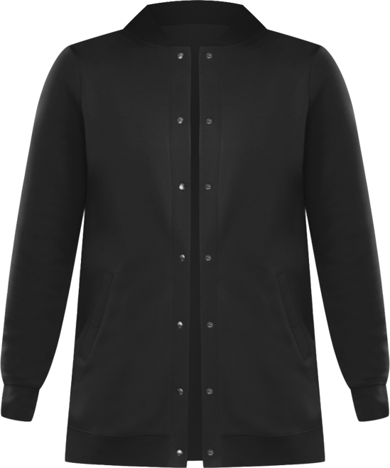 Plus Size Within Fleece Baseball Jacket